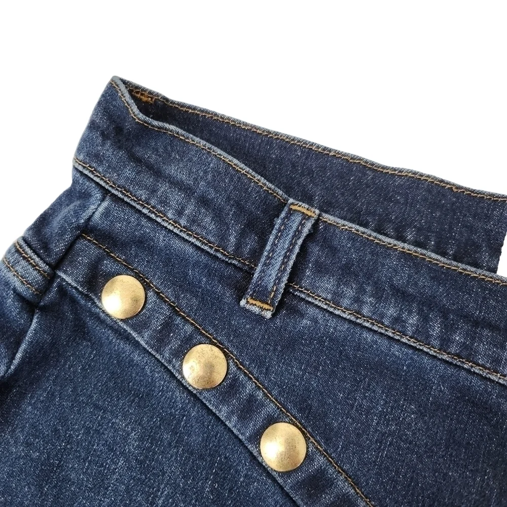 Frame‎ Jeans Womens 30 Straight Waldane Dark Wash Embellished Ankle Western Boho